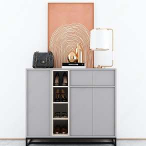 现代鞋柜3D模型下载